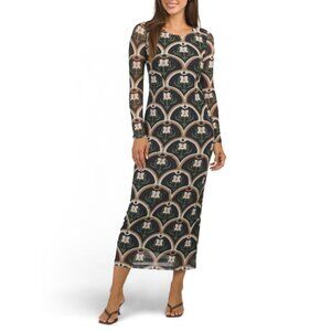 ELIZABETH JAMES THE LABEL Tulip Mia Long Sleeve Floral Maxi Dress